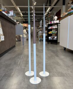 Enkel ljusstake vit (Finns i 3 storlekar)