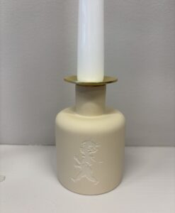 Beige Keramik Ljusstake